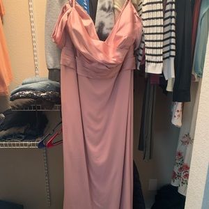 Vera Wang Bridesmaids dress. Spaghetti strap, with off the shoulder straps.